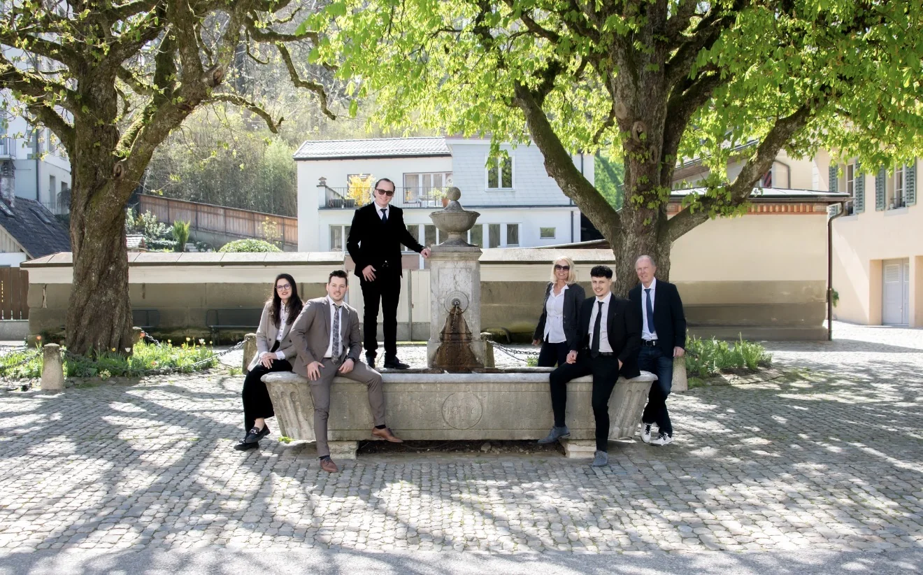 Das Team der Edelwyss Estate AG in der Altstadt von Burgdorf